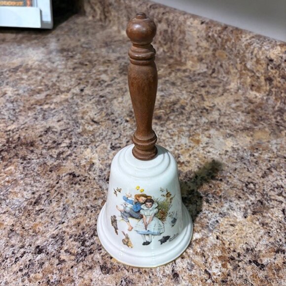 Vintage Norman Rockwell "Love's Harmony" Bell by Gorham, 1975 - Picture 2 of 9